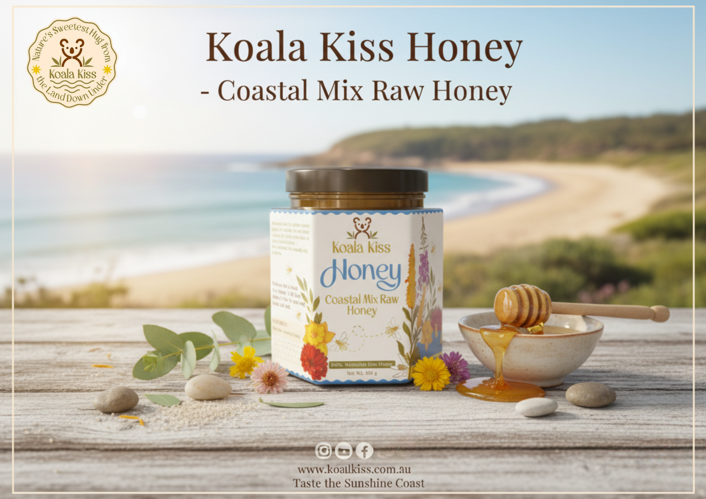 100% Pure raw Australian -  Coastal mix Honey